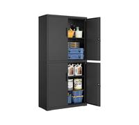 File cabinet, Multipurpose Garage Cabinet, Black / 80 x 40 x 180 cm