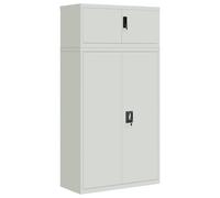 (light grey, 90 x 40 x 180 cm) vidaXL File Cabinet Storage Cabinet Office Filing Cabinet Storage Unit Steel