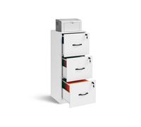 File Cabinet with Drawers for Home Office, Cloud White / 40 x 41 x 103 cm