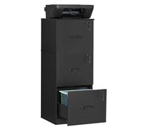 File Cabinet with Drawers for Home Office, Ink Black / 40 x 41 x 103 cm