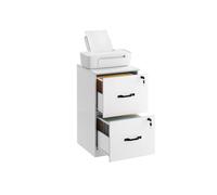 File cabinet with lockable drawers and adjustable hanging rails, Cloud White