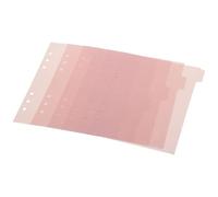 File Dividers 24PCS A5 Pink 6-Ring Plastic Binder Divider Tabs for Home Office Organization