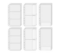 File Dividers A6 PVC Binder Pockets 24 Pack Clear Loose Leaf Card Bags for Receipts Organization