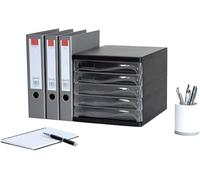 File Drawer Desktop - Durable Organizer, 3 Tier Multi Functional Desk Cabinet, Increase Work Efficiency(Black)