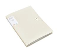 File Folder 30/60 Pages File Bag A4 Transparent Binder Folder Storage Student Test Paper Classification Organization Office Supplies(Beige,Small)