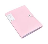 File Folder 30/60 Pages File Bag A4 Transparent Binder Folder Storage Student Test Paper Classification Organization Office Supplies(Pink,Small)