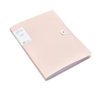 File Folder 30/60 Pages Transparent Insert Paper A4 File Folder Display Book Document Organizer Bag Office School Supplies Stationery(Light Pink 60 Pages)