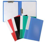File Folder 4PCS A4 Double Strong Clips File Folder Organizer Clamp Punchless Presentation Folders Punchless Binder with Clamp, for Home School Office Document Folder