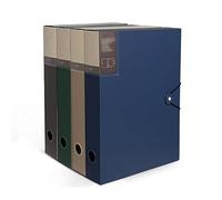 File Folder 5 Pcs Thickened File Box A4 Folder with Rope Buckle Large Capacity Information Organizer for Office, School, Hospitals(Multi-Colored)