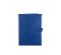 File Folder A4 Business Folder with Pen Insert Multifunctional Loose-Leaf Contract Signing Book Meeting Writing Pads(Blue)