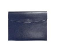 File Folder A4 Leather Filing Envelopes Briefcase Pouch Business Felt Folder Snap Large Capacity Document Bag Office Supplies File Organizer(Blue)