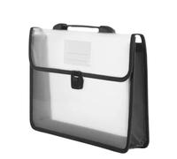 File Folder A4 Portable File Bag Briefcase Handbag Organizer Folders Paper Document Storage Large Office Organizers(Black)