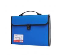 File Folder A4 Portable Folder Storage Bag 13 Pocket Test Paper File Office Document Organization(Blue)