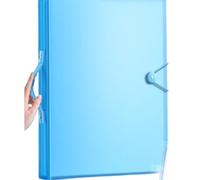File Folder Art Portfolios 17.3"x11.8", Display 60 Pages Large Portfolio Folder, A3 Portfolio Folder with Clear Sheet Protectors, for Document Organizer Document Folder(Blu)