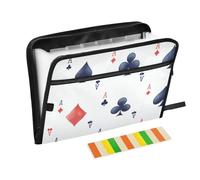 File Folder Expanding 13 Pockets A4 Letter Size with Zipper Closure for File Organizer Seven - Card Stud organizador