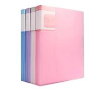 File Folder File Folders 60/80/100 Pages Assorted Pastel Colour A5 Accordion File Folders with Labels, Portable Document for Office and School Document Folder(Lila,100)