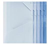 File Folder Five-Piece Set Folders - Report Covers Fit Letter Size Paper, Muted Pastel Colors File Folders，Back to School Supplies Document Folder(Blu)