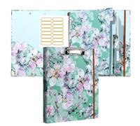 File Folder Labels, File Pocket Folder - View Binder Non-stick 3Ring Portable File Folders - Refillable Letter-Size Office Supplies with Divider School Supplies