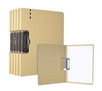 File Folder Set of 5 - Multifunctional Clip Folders with Foldable Writing Pad for Data Storage - Office Supplies for Home and Business Use