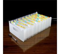 File Folder Standing A6 Organ Bag Multi-Layer Folder Small Single Document Storage Bag Hotel Small Ticket Classification Bag(Bianco)