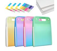 File Folders - Document File Organizer Folders, Expandable Accordion Bag | Storage Waterproof Expansion Folder, 4 Pieces 13 Pockets Colorful Binder for A4 Paper Monthly Bill Receipt