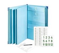 File Folders, Expanding Accordion Document Organizer, Heavy-Duty Paper Folio with Pockets, Professional Filing Hardware with Modern Style, Office Supply for Business Travel