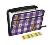 File Folders Folder for School Multi Pocket Folder Expansion File Folder Jazz-Night Bourbon Street Plaid