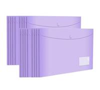 File folders, for documents,Folders A4 Plastic Wallets 20 Pcs,Waterproof Documents Organizer Folder with Snap Button/Blue