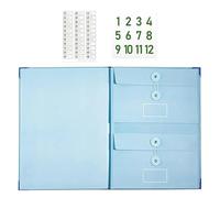 File Folders Organizer, Accordion Document Pockets, Document Holder with Multiple Compartments, Office Accessory with Durable Material, Receipt Folio Paper, Business Travel Work Supplies