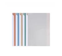 File Holder Organizer 5 Pcs Rotating Trolley File Folder Multi-Use A4 Loose-Leaf Binder Transparent Office Supplies Data Test Paper Organizer Expansion Pocket