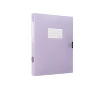 File Holder Organizer A4 File Archive Box 35mm Large Capacity Contract Folder Office Supplies Data Storage Expansion Pocket(Purple)