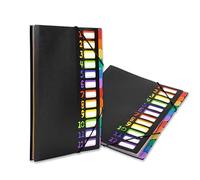 File Organiser 12/13/24 Pockets Expanding File Folder with Lid and Rainbow Colour Labels A4 Size Accordion Folder Document Organiser for Your Documents Storage (12 Pockets)