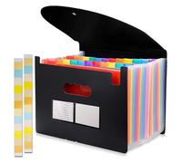 File Organiser,Folder dividers, 24/60 Pocket Accordion Document Organizer Organizer Letter Paper A4 Size Expandable Plastic Accordion Organizer(24 grids)