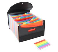 File Organiser with Lid,Portable Folders for Paperwork A4 ,Expandable Colourful Document Organiser with Tab,Expanding File Folder for Office Organiser and Paper File Storage (25 Pockets)
