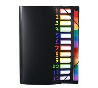 File Organizer 12 Pockets Expanding Document Folder Letter Size File Organizer Expandable Sorting Elastic Closure Capacity