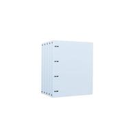 File Organizer 5 Pcs A4 Perforated Folder PP Four-Hole Loose-Leaf Information File Organizer for School, Office Office Supplies(Blue)