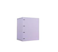 File Organizer 5 Pcs A4 Perforated Folder PP Four-Hole Loose-Leaf Information File Organizer for School, Office Office Supplies(Purple)