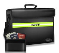 File Organizer Bag with Removable Folder Layers/Wallet,6500°F Fireproof Document Organizer with Lock&Reflective Strip,Portable Home Travel Safe Storage Box for Important Documents,Files and More