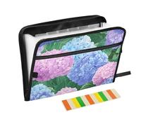 File Organizer Folder 13 Pockets A4 Letter Size with Zipper Closure for Multi Pocket Folder Hydrangeas Beauty Summer Flowers para guardar documentos