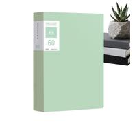 File Organizer Folder 60-Pocket Clear Multi-Layer Divider Sheet Protector | Document Contract Display Book Binder Folder for Classroom Office Home College Library Studio Workplace Academy Green