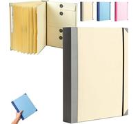File Organizer Pocket Document Folder,Portable Multi-Pocket Filing Folder,Important Document Organizer for Passports,Birth Certificates & Important Papers,Office & Home Storage (Yellow)