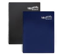 FILE PLUS DO Music Sheet holder A4 30 pockets 60 pages No need to take out paper for writing in (Black + Navy 2 per set)