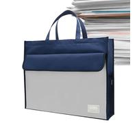 File Storage Bag - A3 Document Storage Bag, Large Capacity Storage Holder Organizer for Notebook, Pens, Tickets, Fi Bag, Sapphire, Fare riferimento alla descrizione