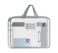 File Storage Bag - Mesh Zipper Holder with Handle - Document Compartment - for Office, Travel, Student, Teacher, School, Classroom, Home