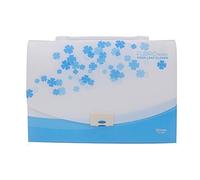 File Storage Pouch Reusable Plastic A4 Document Bag Office Storage Supplies for Office School Home Use 1PCS Blue