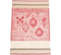 Filet Christmas Tea Towel, Cotton, Noël Red, One-Size