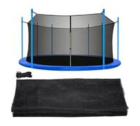 Filet De Remplacement Pour Trampoline - Enceinte De Triple Renf Rond Avec Sangles Ajustables | Filet De Protection Pour Trampoline | Pour Jardin Extérieur Cour Camping Patio Maison Gym Aire De