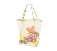 Filet Fillet Beach Bag in Net - Summer Travel Bag - Beach Bag - Proudly Transparent Breathable for Camping Water Park Lac Holiday Picnic Outdoor Picnic, khaki, Siehe Beschreibung