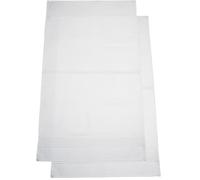 Filet - Pack of 2 Face Towels in Honeycomb Sponge with Aida Band for Embroidery, Size 66 x 114 cm, Made in Italy, White