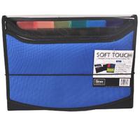 Filexec Soft Touch Padded Canvas Window Expanding File, 13 Pockets, 1 Pack, Blue (46221-6)
